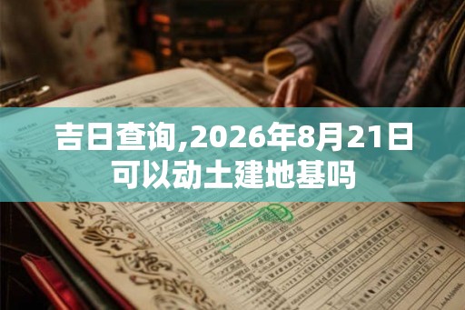 吉日查询,2026年8月21日可以动土建地基吗