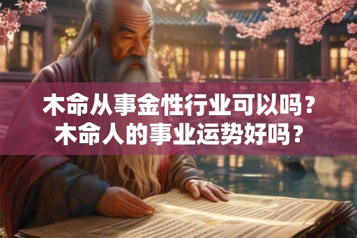木命从事金性行业可以吗？木命人的事业运势好吗？