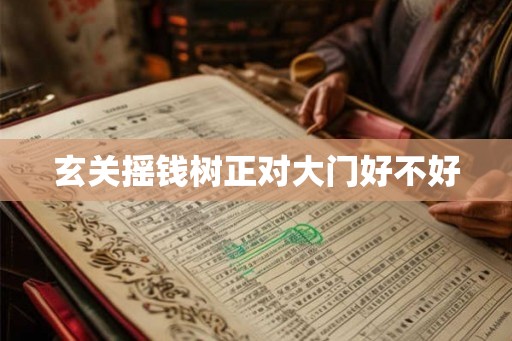 玄关摇钱树正对大门好不好