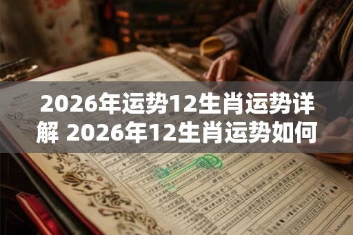 2026年运势12生肖运势详解 2026年12生肖运势如何