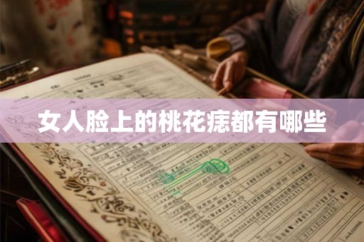 女人脸上的桃花痣都有哪些