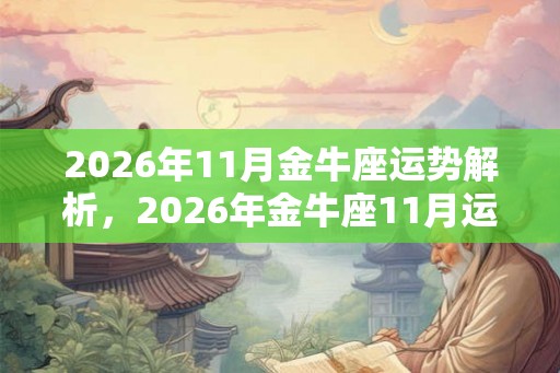 2026年11月金牛座运势解析，2026年金牛座11月运势好不好？