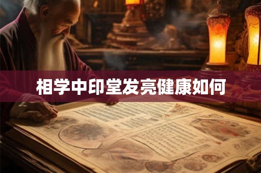 相学中印堂发亮健康如何