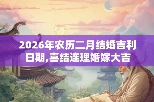 2026年农历二月结婚吉利日期,喜结连理婚嫁大吉