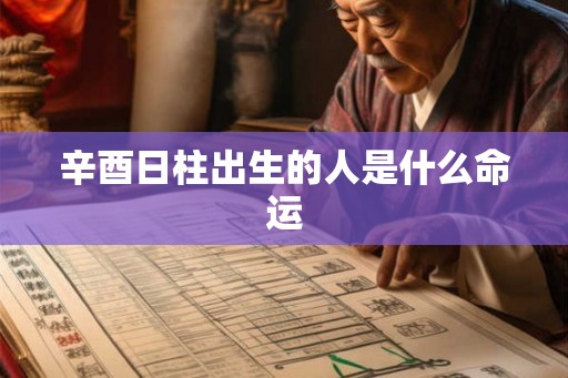 辛酉日柱出生的人是什么命运