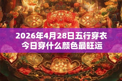 2026年4月28日五行穿衣 今日穿什么颜色最旺运