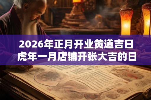 2026年正月开业黄道吉日 虎年一月店铺开张大吉的日子
