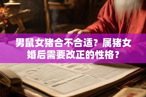 男鼠女猪合不合适？属猪女婚后需要改正的性格？
