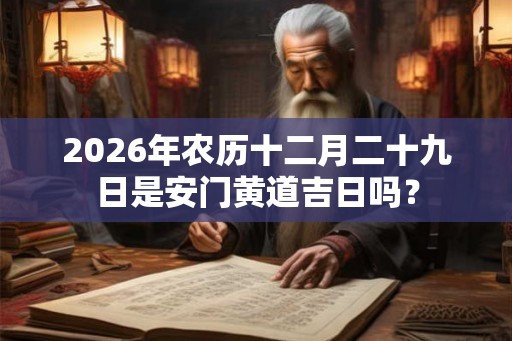 2026年农历十二月二十九日是安门黄道吉日吗？