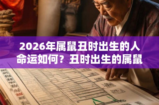 2026年属鼠丑时出生的人命运如何？丑时出生的属鼠人命好不好？