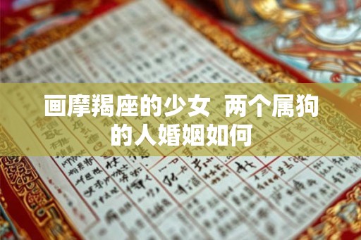 画摩羯座的少女  两个属狗的人婚姻如何