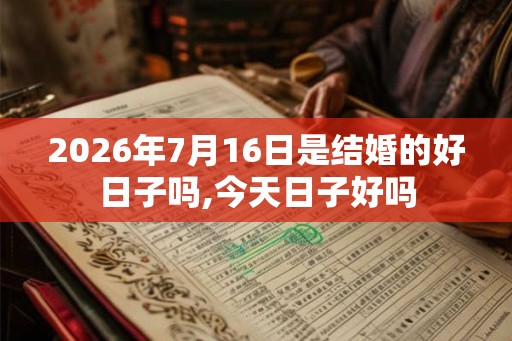 2026年7月16日是结婚的好日子吗,今天日子好吗