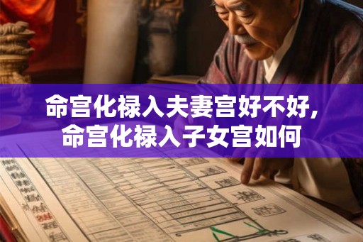 命宫化禄入夫妻宫好不好,命宫化禄入子女宫如何