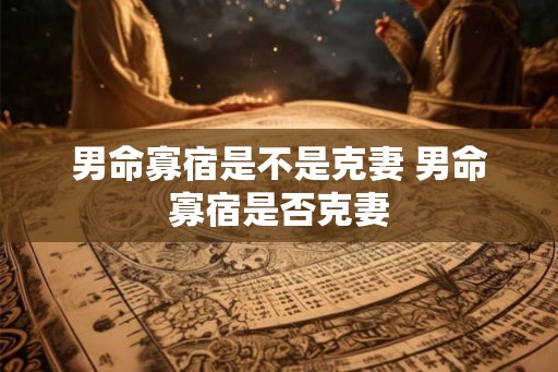 男命寡宿是不是克妻 男命寡宿是否克妻