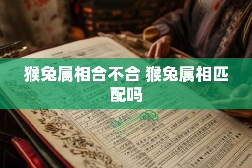 猴兔属相合不合 猴兔属相匹配吗 猴兔属相合不合 猴兔属相匹配吗