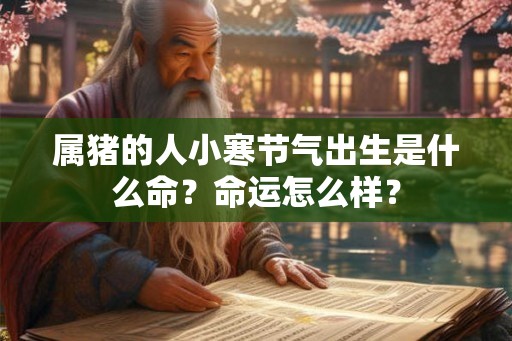 属猪的人小寒节气出生是什么命？命运怎么样？