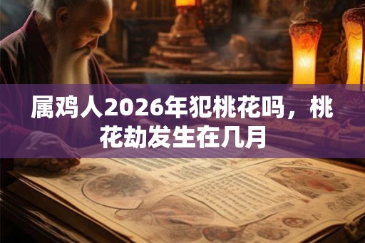 属鸡人2026年犯桃花吗，桃花劫发生在几月