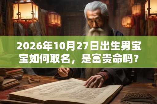 2026年10月27日出生男宝宝如何取名，是富贵命吗？