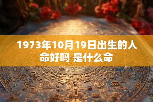 1973年10月19日出生的人命好吗 是什么命