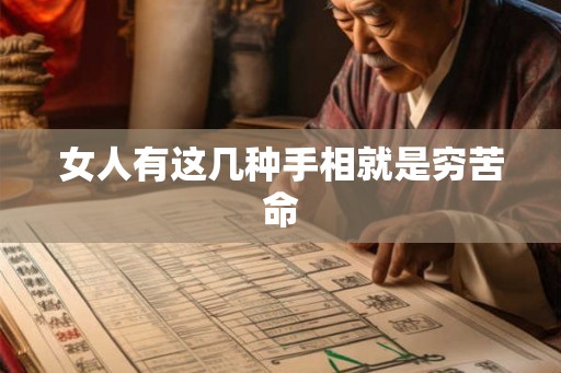 女人有这几种手相就是穷苦命