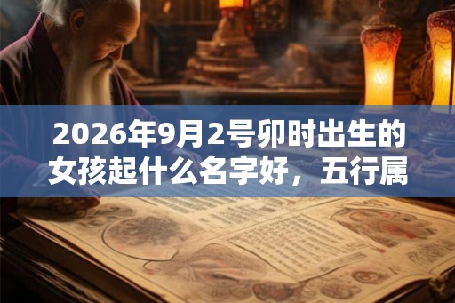 2026年9月2号卯时出生的女孩起什么名字好，五行属什么