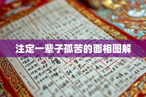 注定一辈子孤苦的面相图解
