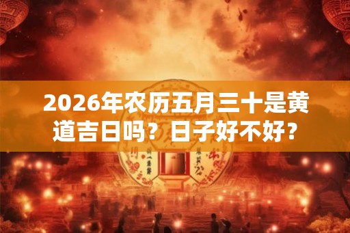 2026年农历五月三十是黄道吉日吗？日子好不好？
