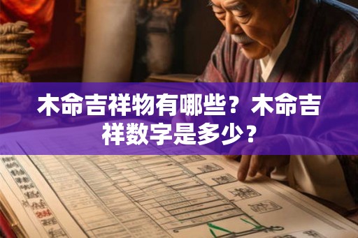 木命吉祥物有哪些？木命吉祥数字是多少？
