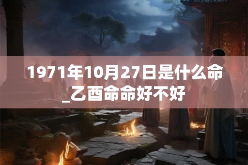 1971年10月27日是什么命_乙酉命命好不好