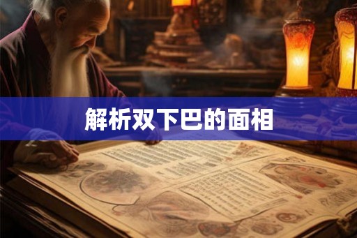 解析双下巴的面相