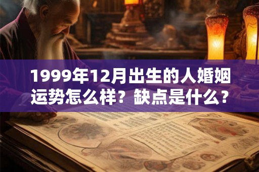 1999年12月出生的人婚姻运势怎么样?缺点是什么? 1999年12月出生的人婚姻运势怎么样?缺点是什么?