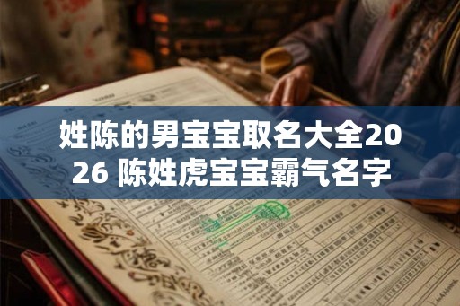 姓陈的男宝宝取名大全2026 陈姓虎宝宝霸气名字