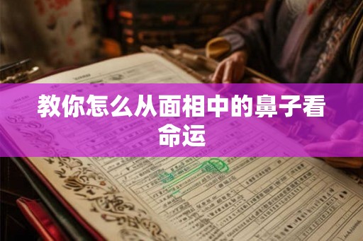 教你怎么从面相中的鼻子看命运