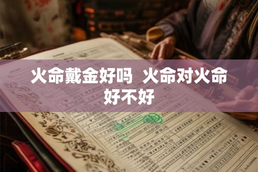 火命戴金好吗  火命对火命好不好