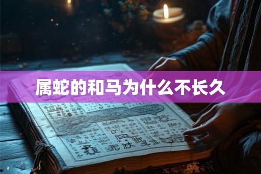 属蛇的和马为什么不长久