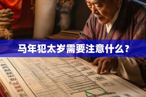 马年犯太岁需要注意什么？