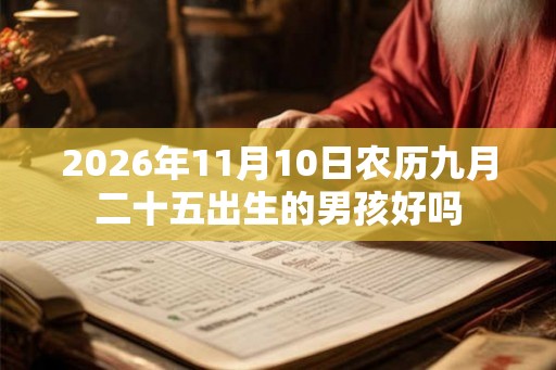 2026年11月10日农历九月二十五出生的男孩好吗