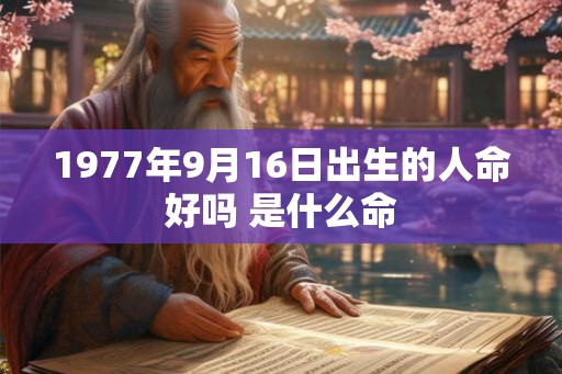 1977年9月16日出生的人命好吗 是什么命