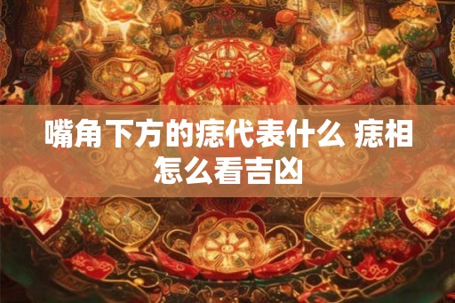 嘴角下方的痣代表什么 痣相怎么看吉凶 嘴角下方的痣代表什么 痣相怎么看吉凶