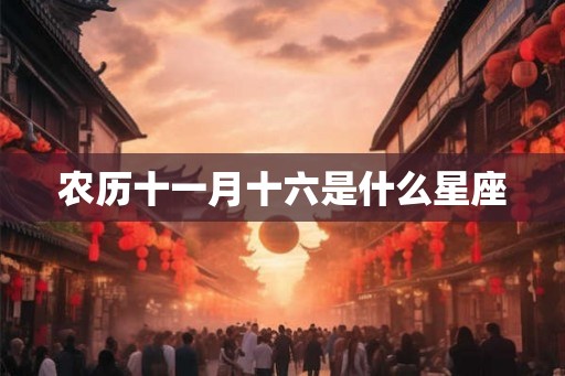 农历十一月十六是什么星座