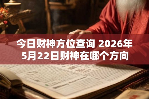 今日财神方位查询 2026年5月22日财神在哪个方向
