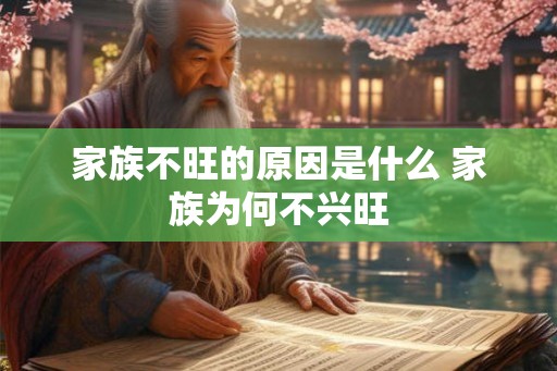 家族不旺的原因是什么 家族为何不兴旺 家族不旺的原因是什么 家族为何不兴旺