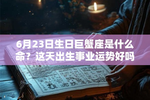 6月23日生日巨蟹座是什么命？这天出生事业运势好吗？