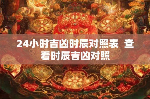 24小时吉凶时辰对照表  查看时辰吉凶对照