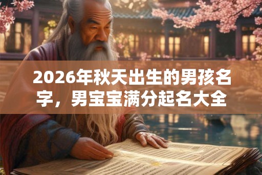 2026年秋天出生的男孩名字，男宝宝满分起名大全