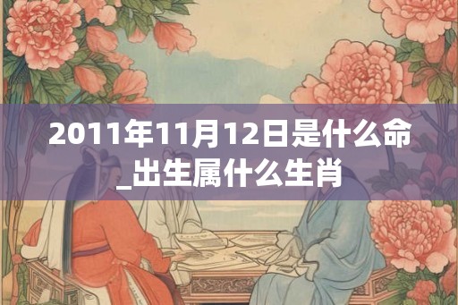 2011年11月12日是什么命_出生属什么生肖