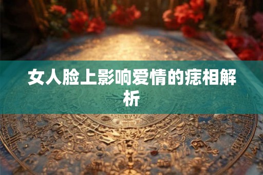 女人脸上影响爱情的痣相解析