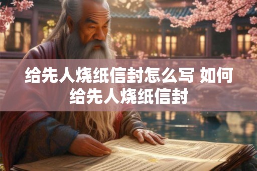 给先人烧纸信封怎么写 如何给先人烧纸信封 给先人烧纸信封怎么写 如何给先人烧纸信封