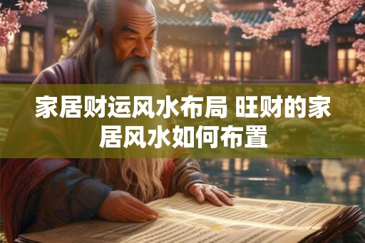 家居财运风水布局 旺财的家居风水如何布置
