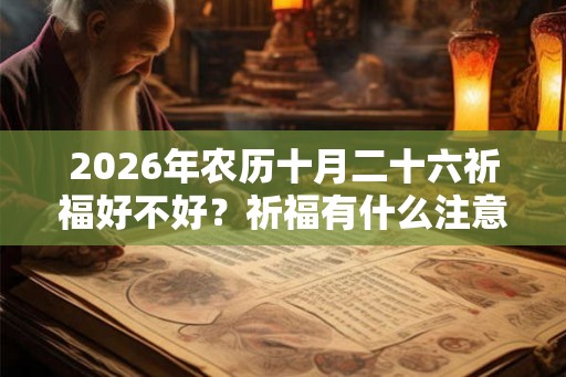 2026年农历十月二十六祈福好不好？祈福有什么注意事项？